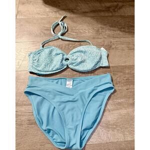 Time and Tru Turquoise Bikini Set, Size Large‎